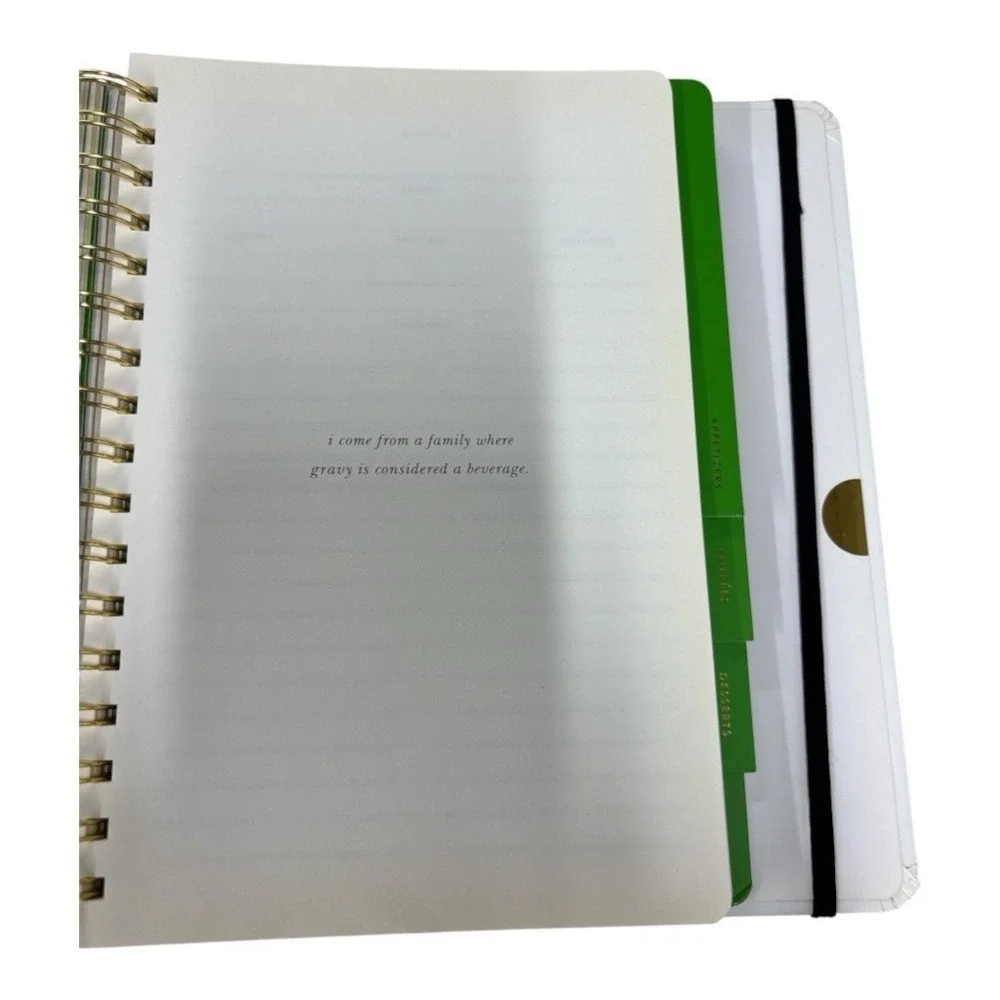 Vtg Kate Spade New York Bella Pantry Blank Recipe Book Spiral Bound New Unused